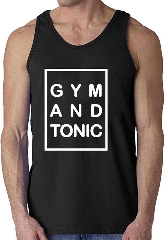 CINFUN Men's Funny Gym Letter Printed Workout Tank Top Amazon.ca