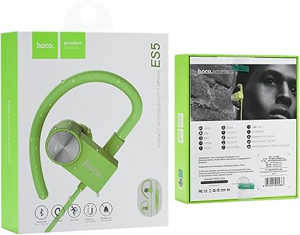 Amazon.com: Hoco ES5 Auriculares Bluetooth Wireless Sport Auriculares V4.1  cancelación de ruido auriculares w/Micrófono para Running
