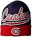 NHL Montreal Canadiens Men's Face-Off Cuffed Knit Cap, One Size, Navy