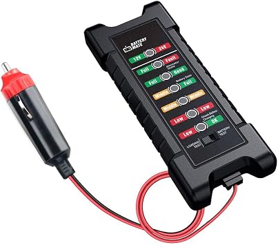 Amazon Com Rgeek Car Battery Load Tester 12v 24v 2 In 1 Battery Analyzer Alternator Tool Digital Alternator Tester Cigarette Lighter Connector Check Battery Condition For Car Truck Automotive