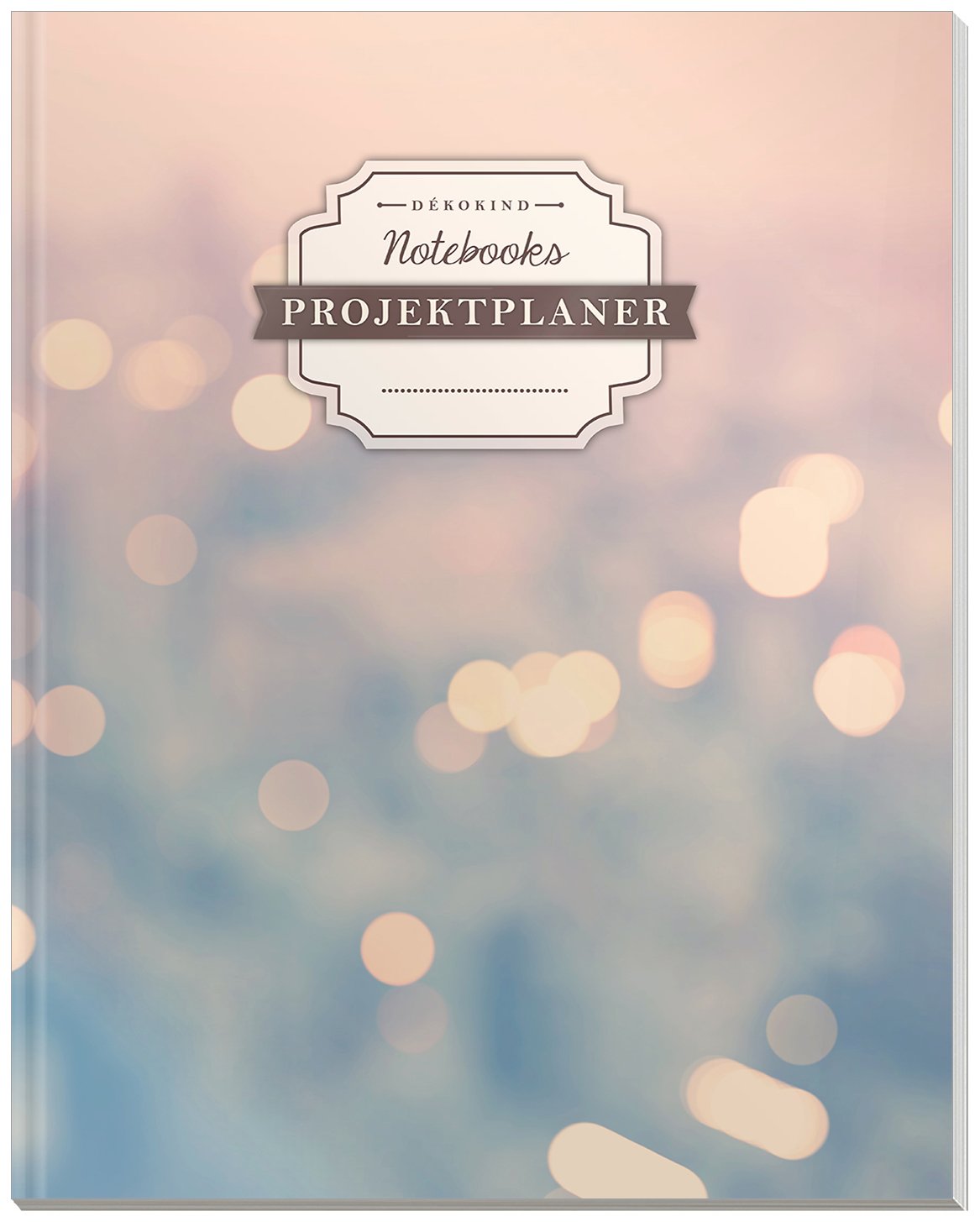 DÉKOKIND Projektplaner | DIN A4, 100+ Seiten, Register, Kontakte, Vintage Softcover | Für über 50 Projekte geeignet| Motiv: Citylights
