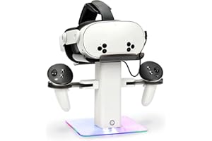 CBDYWVR Charging Dock for MetaQuest 3S, Vertical Charging Stand, Compatible for Quest 3S/Quest 3/Quest 2 VR Controller Holder (White)