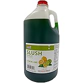 ZippySweets - 1 Gallon Lemon Lime Flavour Slushie Syrup, 5:1 Concentrate with Bonus Mixing Guide for Home Slushie Machine and