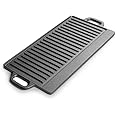 Pre-Seasoned Cast Iron Reversible Grill/Griddle Pan, 17-inch x 10-inch