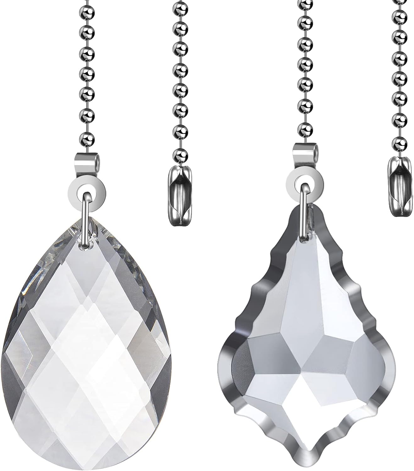 2PCS Ceiling Fan Pull Chains, Premium Fan Pull Chain with 2PCS 20-inches Extension Chains - - 