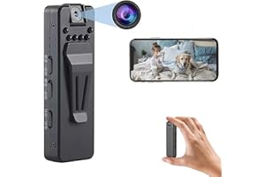 VIADHA Body Camera, 2023 New HD 1080P Noise Reduction Camera Outdoor Sports Compact Video Recorder, Portable Wearable Back Clip Body Worn Video Camera 180° Rotatable Lens with Night Vision, Motion Detection