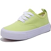 OPOEE White Boys and Girls Low Top Sports Shoes Lace up Canvas Children's Shoes Comfortable and Lightweight Skateboarding Shoes Toddler Shoes