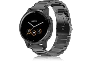 Fintie Metal Band Compatible with Garmin Vivoactive 4 45mm, Garmin Venu 3, Venu 2 45mm, Forerunner 255 46mm, 22mm Quick Release Stainless Steel Metal Strap Accessories