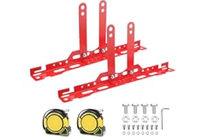 WODHMIEY Heavy Duty Wheel Alignment Tool Plate, Toe Alignment Gauge Adjustment Plate with 2pcs 5m Measuring Tapes, Accurate M