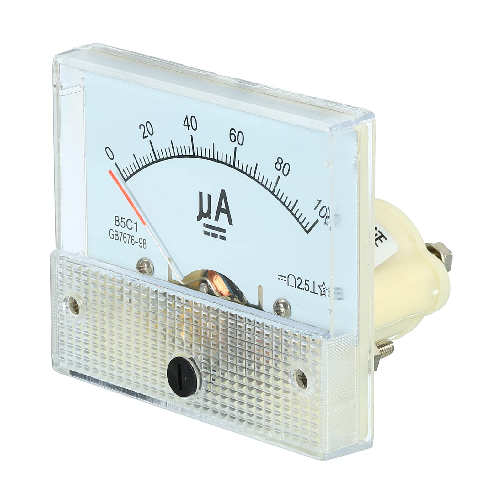 YOKIVE Analog Panel Ammeter, 85C1 Ampere Meter Current Tester, Great for Office, Art, Home, Daily Use (DC 0-100uA)