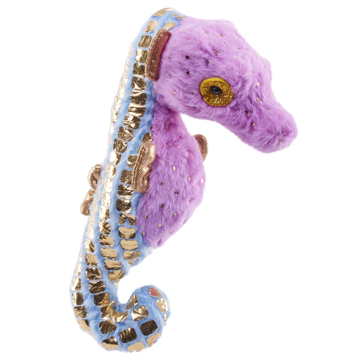 Wild Republic Foilkins Jr Purple Seahorse, Stuffed Animal, 8 inches, Gift for Kids, Plush Toy, Fill is Spun Recycled Water Bottles
