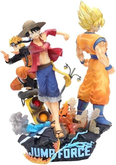 One Piece Y Naruto Y Dragon Ball Figura Luffy Y Naruto Uzumaki Son Goku Pvc Amazon Es Hogar