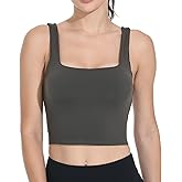 Longline Sports Bras for Women Gym Yoga Crop Tops Workout Running Athletic Comfy Tank Built in Support Padded Bra