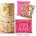 Anyana vintage Picture large baroque mirror picture Frame Photo corner scroll silicone chocolate mold cake Fondant mold for Sugar paste wedding cake decorating tools Non stick easy to use