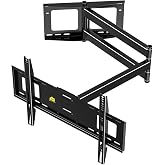 FORGING MOUNT Long Arm Full Motion TV Wall Mount for 42-80 Inch TVs | Extra Long Arm Extendable TV Mount with 43" Extension, Swivel Tilt Leveling Adjustment,Max VESA 600x400mm, up to 110 lbs