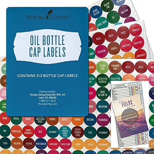Young Living Bottle Cap Labels for Essential Oils - 312 Stickers 5ml &amp; 15ml - LATEST VERSION + BONUS