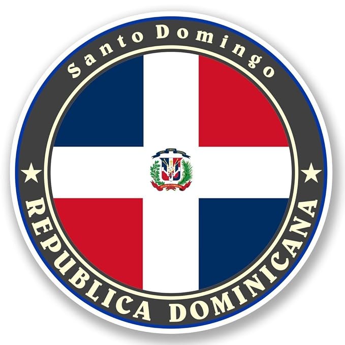 2 x 20cm/200 mm República Dominicana Etiqueta autoadhesiva de ...