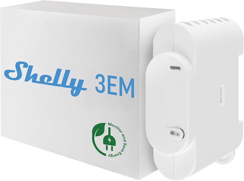 Shelly 3EM 3-Channel WiFi Energy Meter with Contactor Control 120A per channel