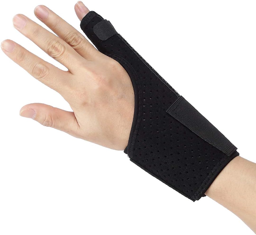 Ultrafun Trigger Finger Splint Brace Support Breathable Wrist and Thumb Fracture Finger Stabilizer Brace Sleeves for Pain Relief, Carpal Tunnel Arthritis Tendonitis (Black): Health & Personal Care