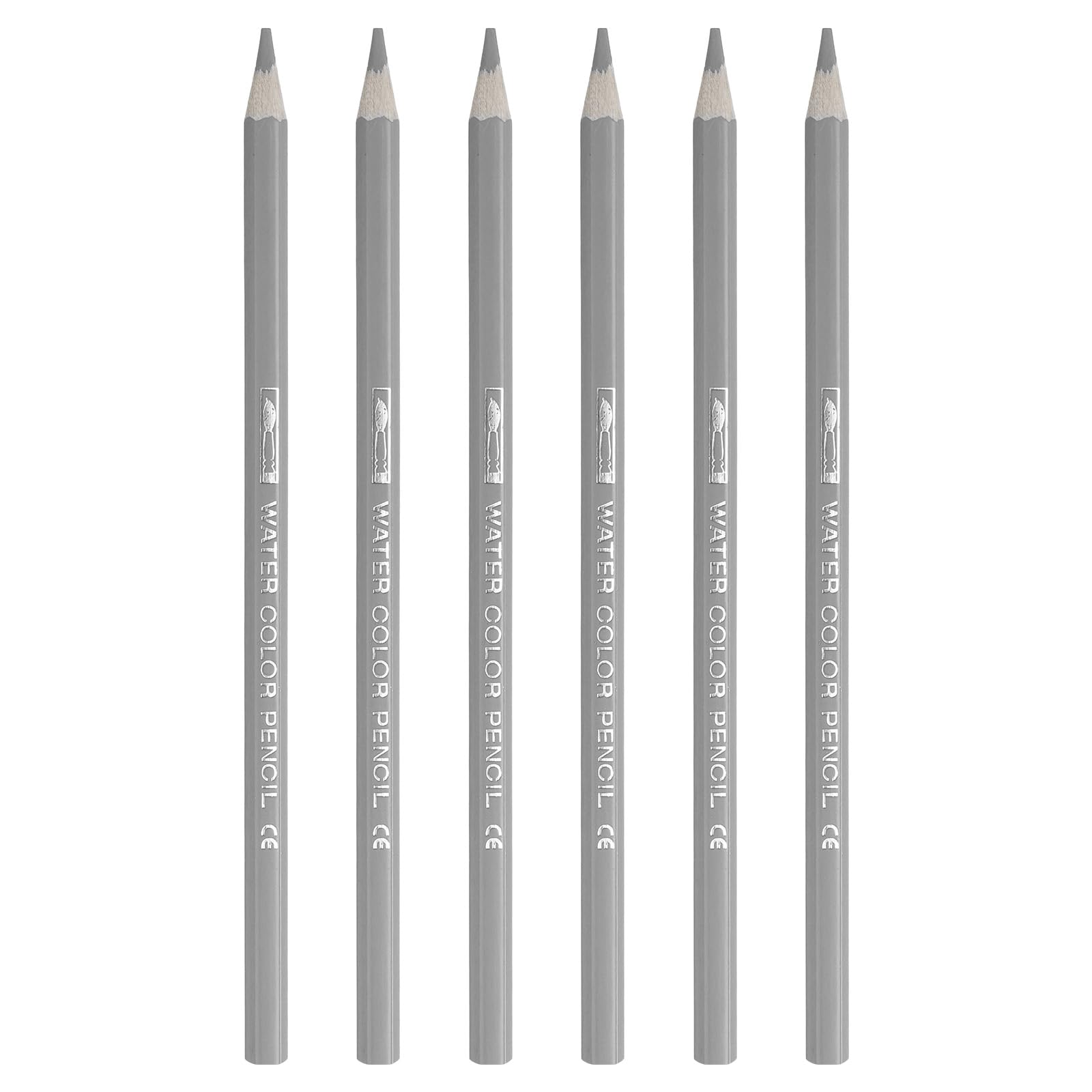 PATIKIL Watercolor Pencil, 6Pcs Water Soluble Pencils for Blending, Coloring, Sketch Drawing, Painting, Silver