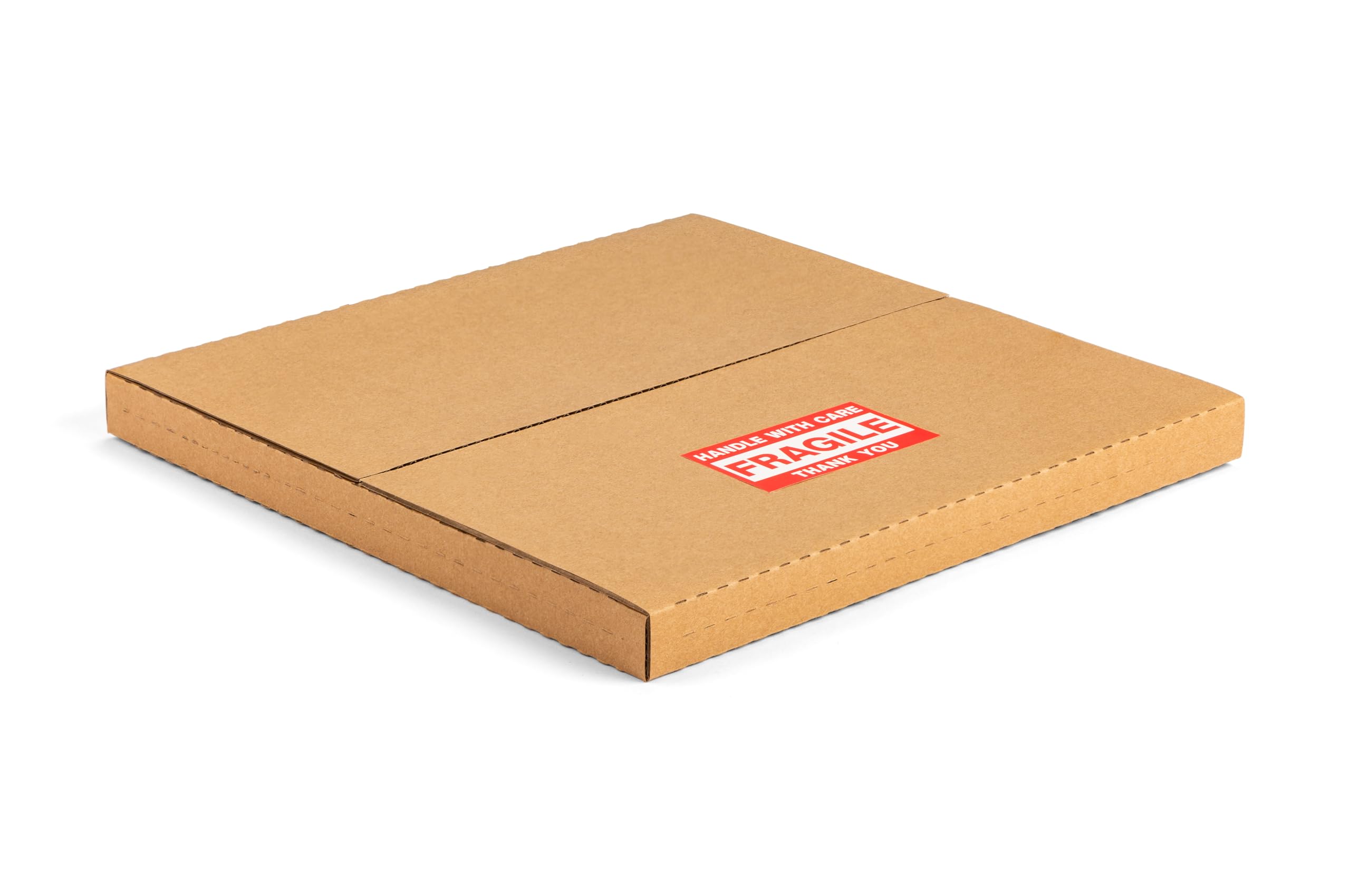 Photo 1 of Jiazalpak 12" Vinyl Record Mailers, 12.8"L x 12.8"W x 1"D LP Albums Corrugated Shipping Boxes with Fragile Stickers, Multi-Depth Easy-Fold, Brown, 25 Pack