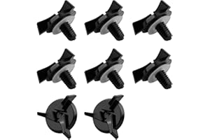 WEIGONGR Helmet Visor Screws, Universal Motorcycle Helmet Screws Helmet Parts Helmet Visor Screws Motorcycle Helmet Lock Screws with Washers and Storage Box 8Pcs Black