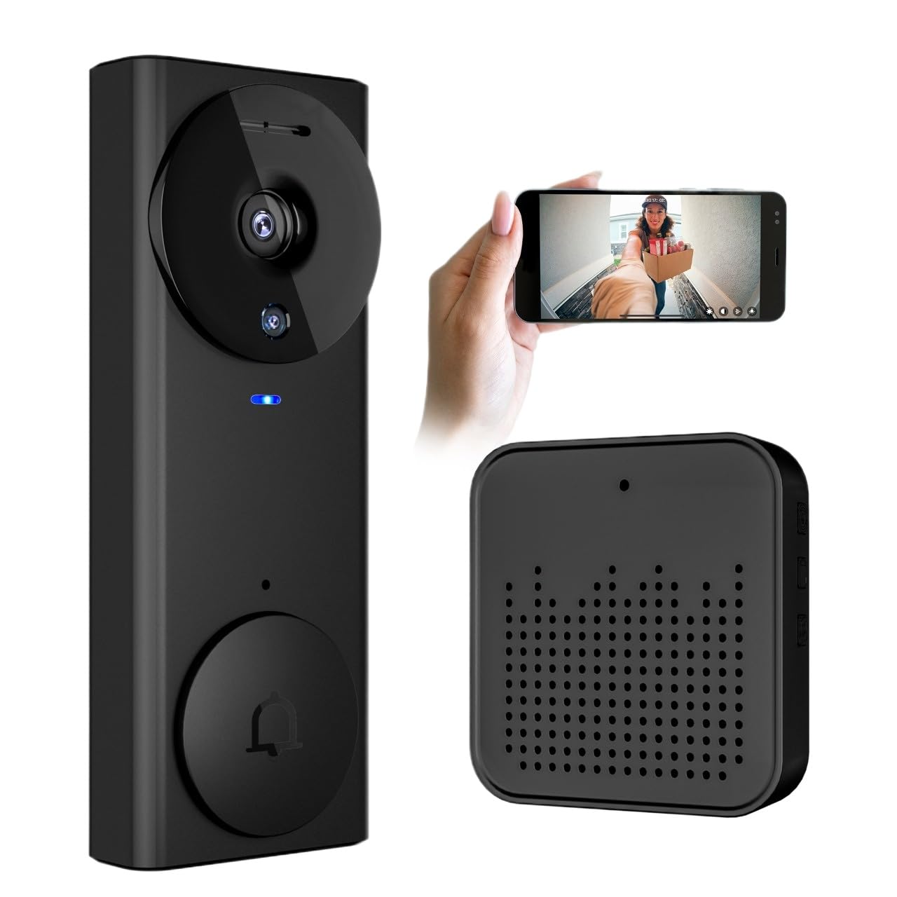 Photo 1 of Smart Video Doorbell Wireless Doorbell Camera Ulooka Remote APP Control with Night Vision Rechargeble Video Camera Free Cloud Storage Two Way Audio Doorbell