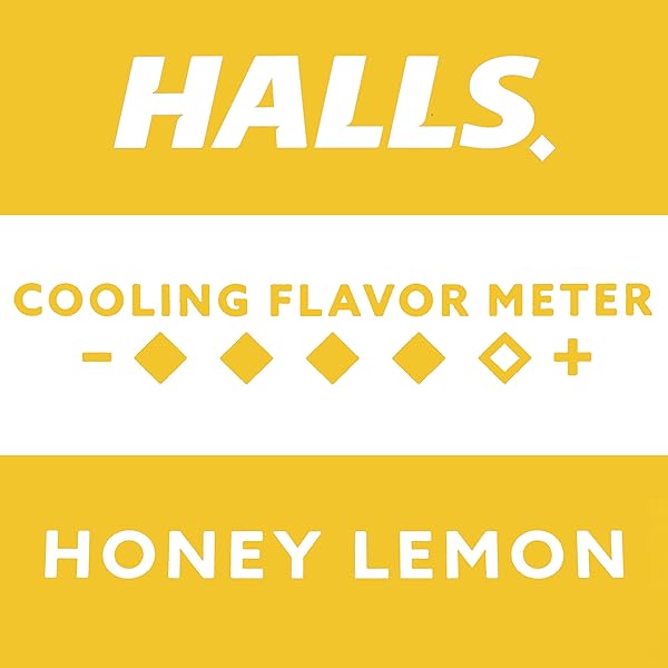 HALLS COUGH AND THROAT RELIEF HONEY LEMON COUGH DROPS, BULK PACK, 140 DROPS