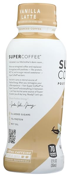 KITU, SUPER COFFEE PROTEIN MCT OIL VANILLA, 12 FL OZ