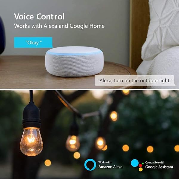 UCOMEN Enchufe Inteligente Exterior Enchufe WiFi Compatible con Alexa y Google Home APP Control Remoto Funcin de Temporizador Uso Interior y ExteriorIP44 a prueba de agua 2pcs