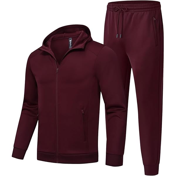 MoFiz Men's Tracksuit Set 2 Piece Outfit Sweatsuit Long Sleeve