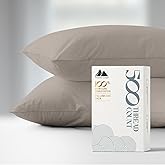 Mayfair Linen Luxuriously Soft Egyptian Cotton King Size Pillow Cases Set of 2-500 Thread Count 100% Cotton Set of 2 Cases, Crisp, Cool & Breathable Pillow Covers, Fits King Pillows (Taupe)
