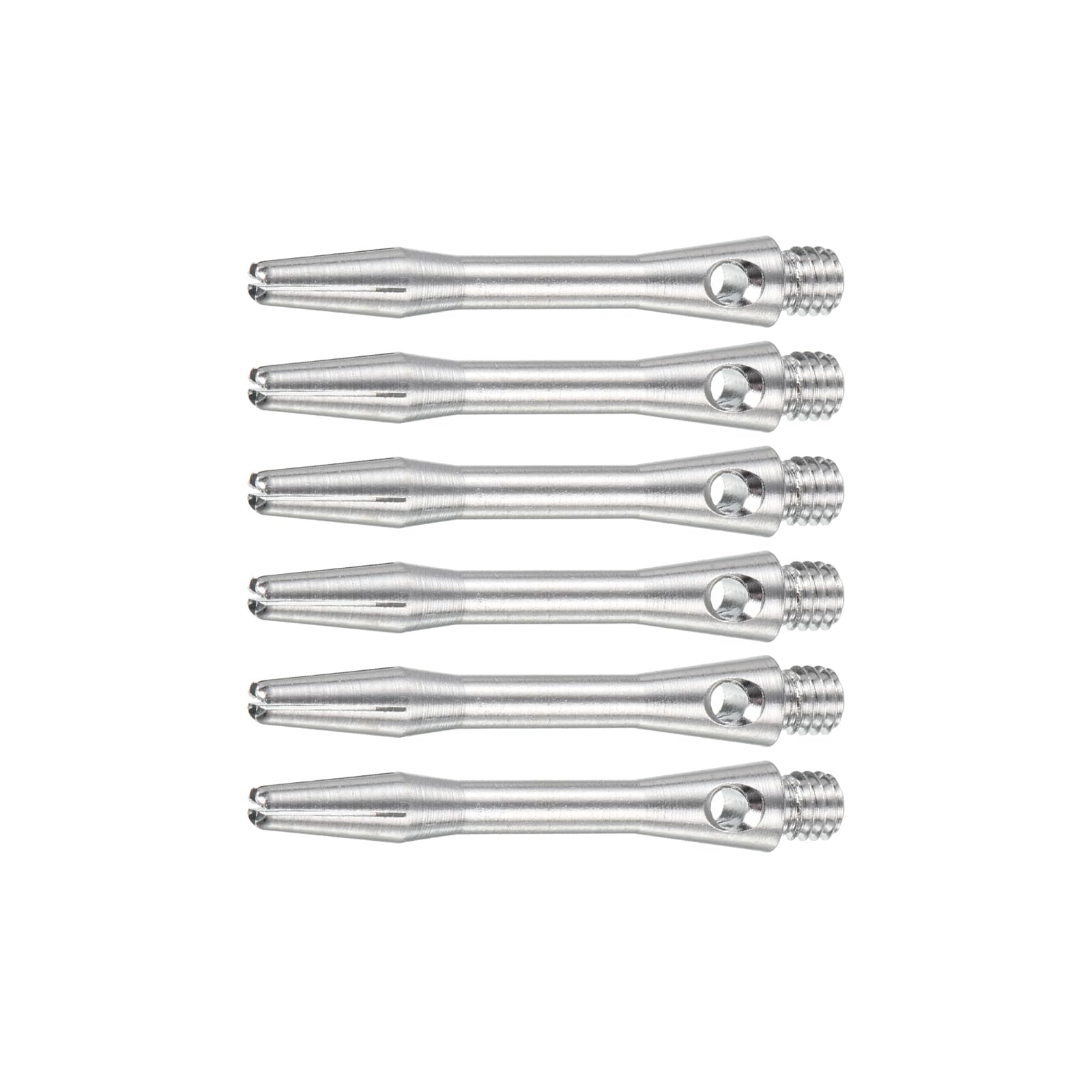 M METERXITY 6 Pack Darts Shafts - Aluminum Darts Stems Medium 2BA Thread, Apply to Darts Games/Darts Sports/Entertainmence/Party (35mm, Silver Tone)