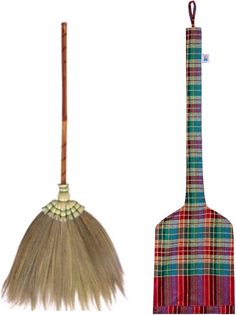 Amazon Kalokekala 伝統的な草ほうき手作りタイではタイのほうきほうき魔女のほうきの伝統的なタイのユニークな竹は 友人のための厚い耐久性の ほうきハウス温暖ギフトハンドル ほうき ちりとり オンライン通販
