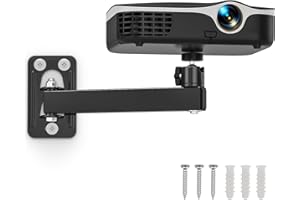 BAISHUN Projector Stand, Wall and Mini Ceiling Mount with 1/4-Inch Thread, 360-degree Rotation, Adjustable Tilt & Swivel, Fol