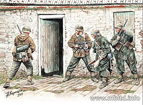 GERMAN INFANTRY. WESTERN EUROPE. 1944-1945 4 FIG WWII 1/35 MASTER BOX 3584