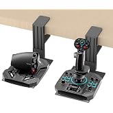 wuutyty 2 Sets of HOTAS Desk Mounts for Flight Sim Game Joysticks, Throttles Compatible with Logitech X56/X52/X52 Pro, Thrustmaster T-Flight Hotas series/T.16000M FCS/Sol R2/R4/TCA