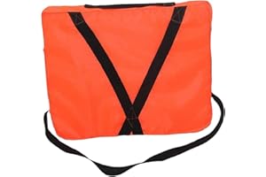 Boat Throwable Flotation Device, High Buoyancy Boat Throw Cushion with Strap, 18x14in Life Preserver for Boating, Swimming, R