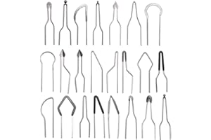 ZZHXSM 23PCS Pyrographic Tip Kit Wire Pen Nibs Wood Burning Tips Carving Heating Wire Replacement for High Impedance Pyrography Machine Wood Burning Wire Nibs