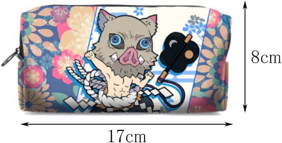 yiteng 鬼滅の刃 きめつのやいば 伊之助 いのすけ 筆箱 ペンシルケース 筆袋 化粧ポーチ 収納バッグ