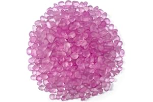 ATOPLUTLY 0.88LB Magenta Fish Tank Gravel Aquarium Glass Stones Sea Glass Pebbles Aquarium Gravel Rocks Fish Tank Rocks, Beads Pebbles Rock Sand Glass Gems Stones for Vase Filler Turtle Fish Tank Decoration