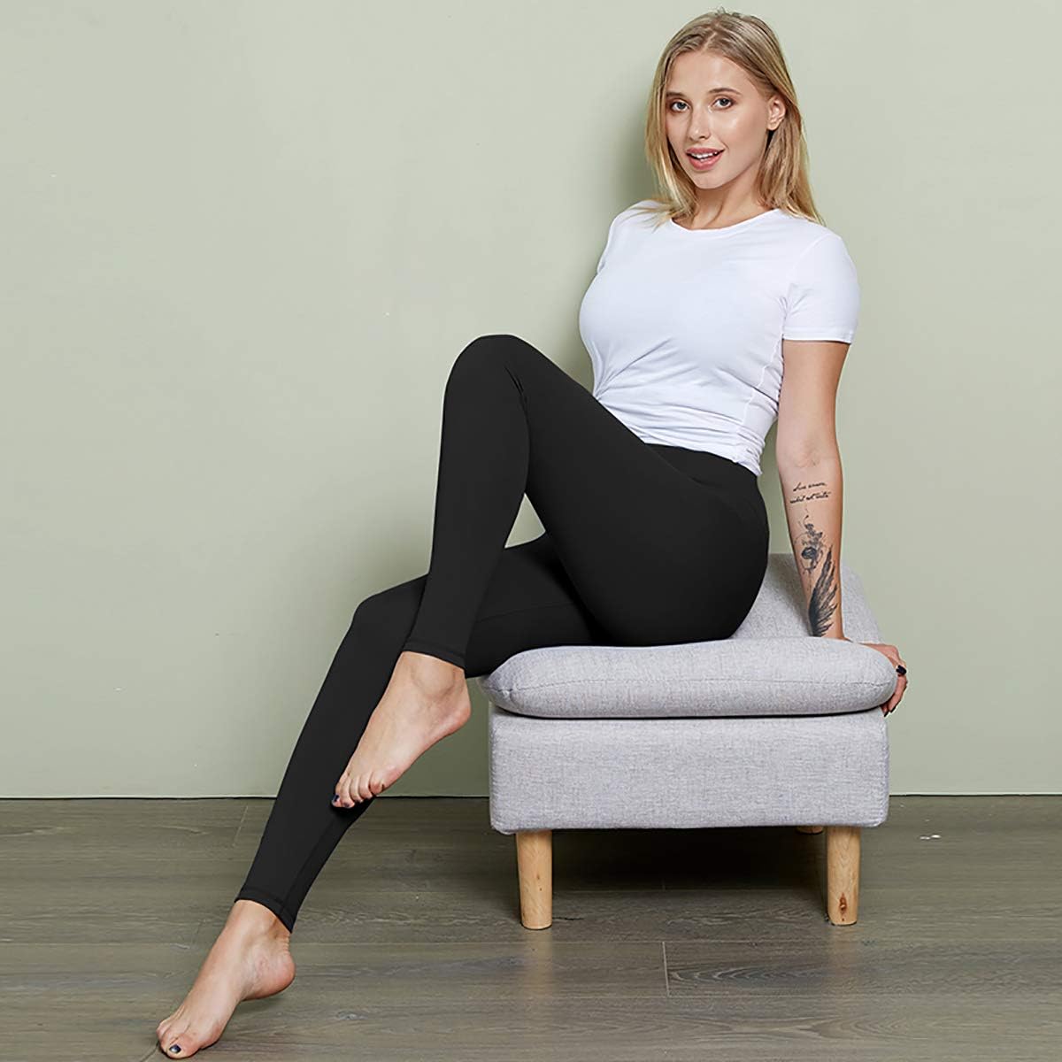 yeuG 7 Pack Black Leggings for Women Non See Through-High Waisted Workout Leggings Tummy Control Yoga Pants for Gym, Athletic, Plus Size(1#7 Pack Black, Small-Medium) : Clothing