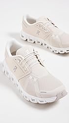 On Women's Cloud 6 Sneakers, Pearl/White, 9 Medium US