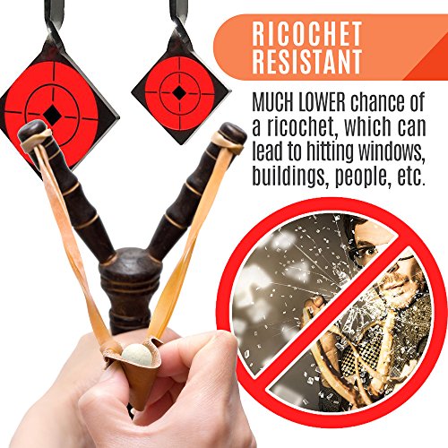 Slingshot Ammo, 1,100pc 3/8 Clay Ceramic Ball, Brown, Includes Carrying