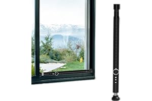 SEMPICAD Sliding Door Security Bar, 17.9 to 51 Inch Window Security Bar, Adjustable Security Bar for Balcony Sliding Door,Patio Door Security, Apartment Window Black…