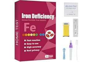 Iron Deficiency Test Kit, Suitable for Children and Adults, at-Home Iron Test Kit for Anemia.Iron Test Kit for Quick Response