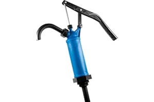 Performance Tool W54268 Blue General Purpose Lever Action Barrel Drum Pump - Fits 5 to 55 Gallon Drums
