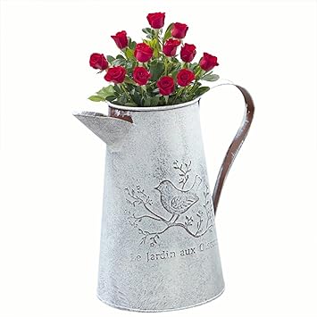 Vintage Watering Can Tin Flower Watering Decoration Old Style Of
