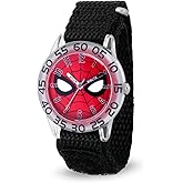 Marvel Spiderman Watch for Kids - Spiderman Watch Boys - Spider-Man Watches for Boys 4-6 - Kids Toys - - Marvel Toddler - Teen - Red Bezel - Multicolor Nylon Strap