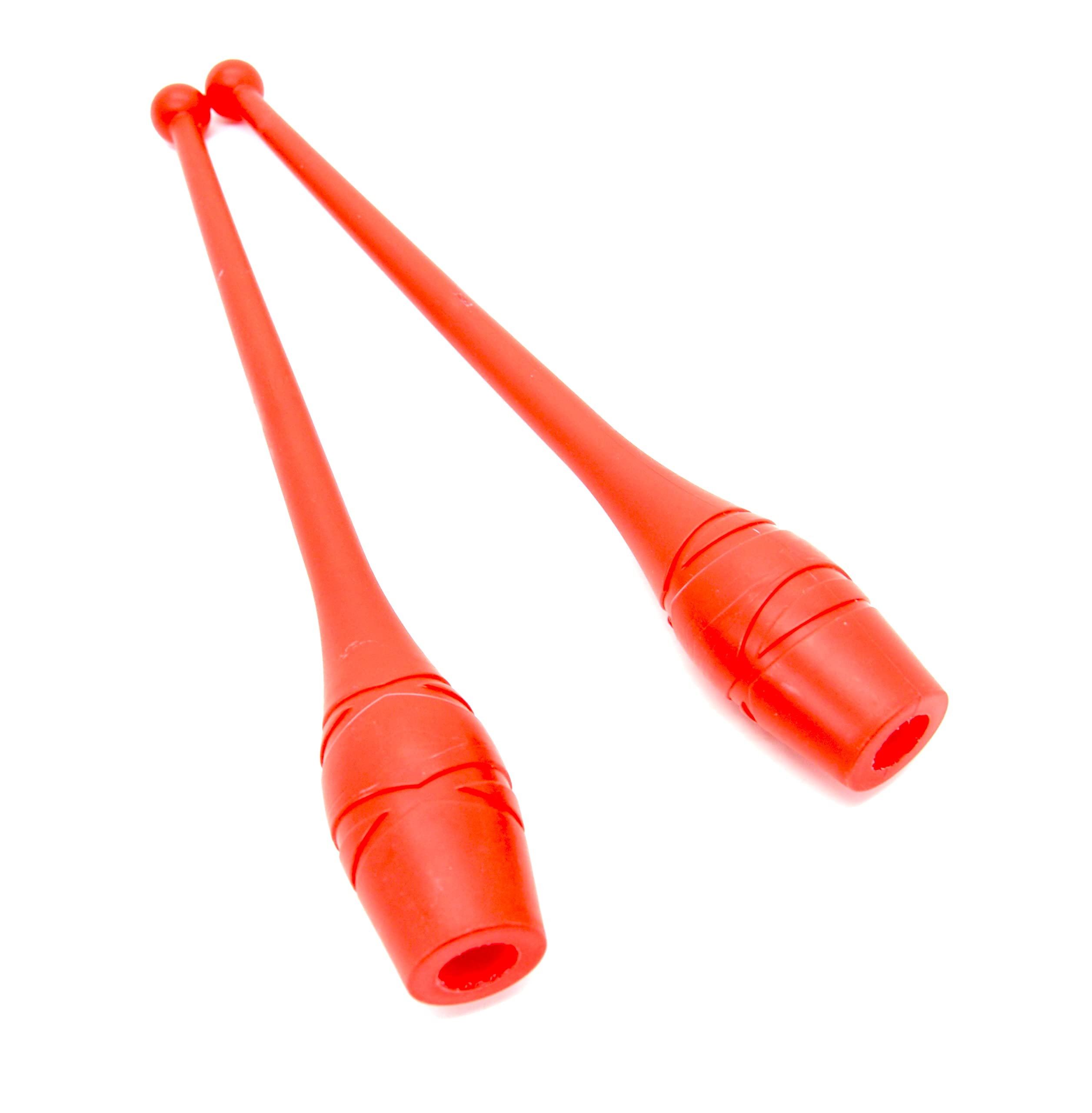 Red 2 x Women Gym Sticks (36 cm) (83 g) Gym Dumbbells for Women Dance Gymnastics, Gym Mazes, Rhythmic Sticks, Beginner Rhythmic Gymnastics